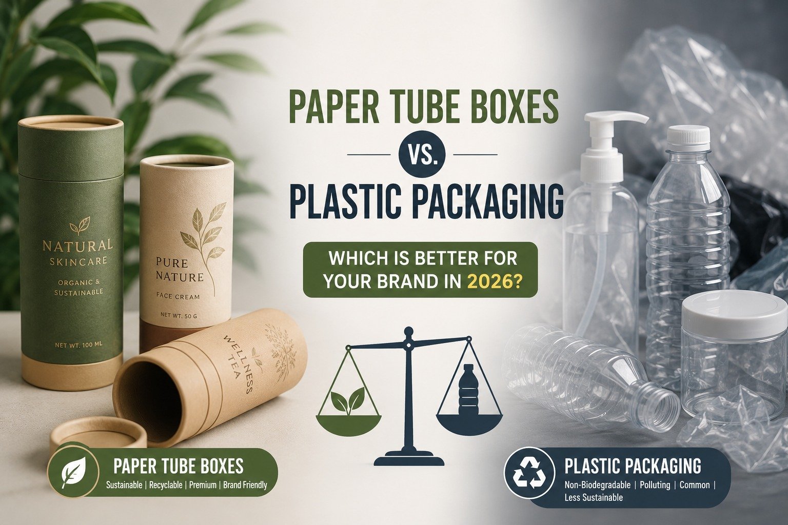 Paper Tube Boxes vs. Plastic Packaging: Which Is Better for Your Brand in 2026?